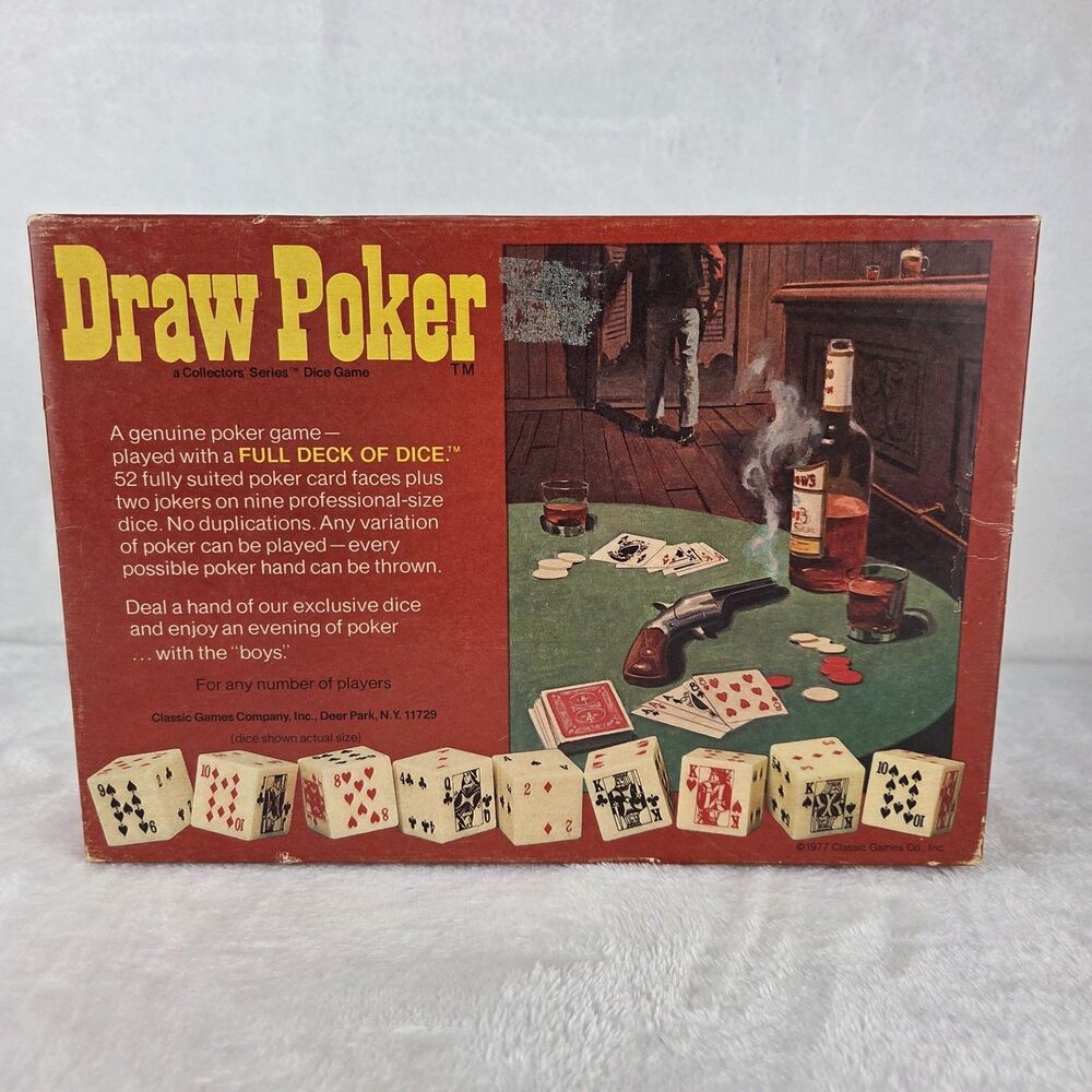 Vintage 1977 Draw Poker Dice Game - Classic Games Company